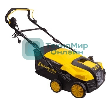 Скарификатор электрический CHAMPION ESC1840 Мощность двигателя 1800 Вт, Напряжение сети 230,50 В, Гц, Вес c травосборником 12 кг, Ширина обработки 400 мм, Высота аэрации от -13 до -1 мм, Высота скарификации от -9 до 3 мм, Тип/объем травосборника ткань/55 л, Регулировка высоты обработки/количество положений 4, Уровень мощности звука 104 дБ, Уровень звукового давления скарификатор/аэра 85,56 (K=3 дБа) дБ, Уровень вибрации на рукоятке 5,5 (K=1,5 м/с) м/с2.