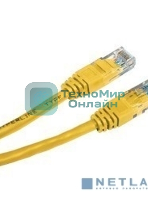 Патч-корд литой Aopen/Qust UTP кат.5е 2м желтый 