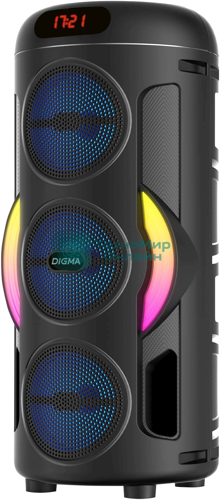 Минисистема Digma D-MC1721 черный 10Вт FM USB BT micro SD