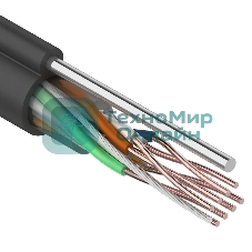 Кабель витая пара Rexant UTP 4PR 24AWG, cat.5e наружный (OUTDOOR) + ТРОС*1 (бухта 305 м)