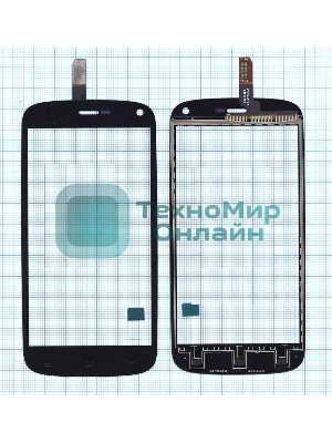 Сенсорное стекло (тачскрин) для Fly IQ4410 Quad Phoenix, черное