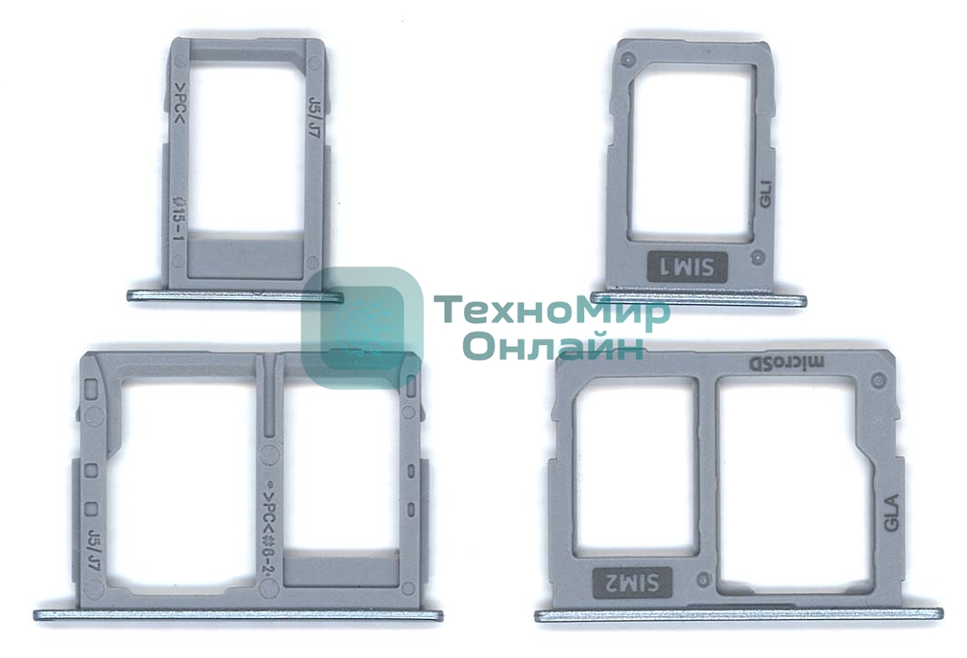 Лоток для SIM-карты Samsung Galaxy J7/J5 (J730F/J530F) синий