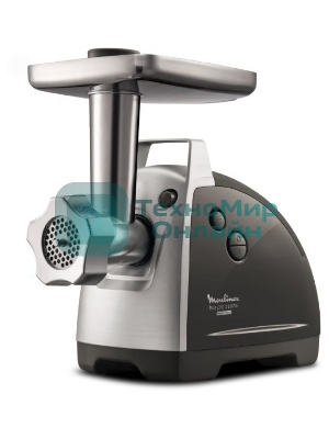 Мясорубка электрическая Moulinex ME688832 черный, 2200 Вт, 4.5 кг/мин, реверс, насадки - 6