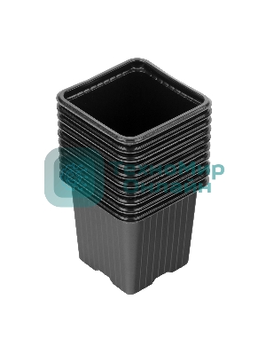Горшочек для рассады, 70х70х65 мм, полистирол, 10 шт. Россия