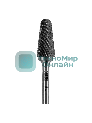 Борфреза по металлу Denzel твердосплавная, коническая закругленная, тип-L, 16 мм