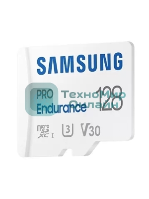 Флеш карта microSDXC 128Gb Samsung PRO Endurance (для видеорегистратора) Class 10, UHS-I, W 30 МБ/с, R 100 МБ/с, MB-MJ128KA/APC адаптер на SD