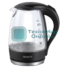 Чайник Energy E-262 1.7 л, стекло,черный (153233)