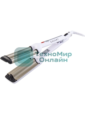 Щипцы для завивки волос Galaxy Line GL4602 белый, 16 мм, 200 °C, 1 режим
