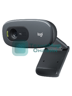 Веб-камера Logitech C270 HD 1280x720, 30 кадр/с, USB Type-A, микрофон (шумоподавление), автоосвещение, универсальное крепление