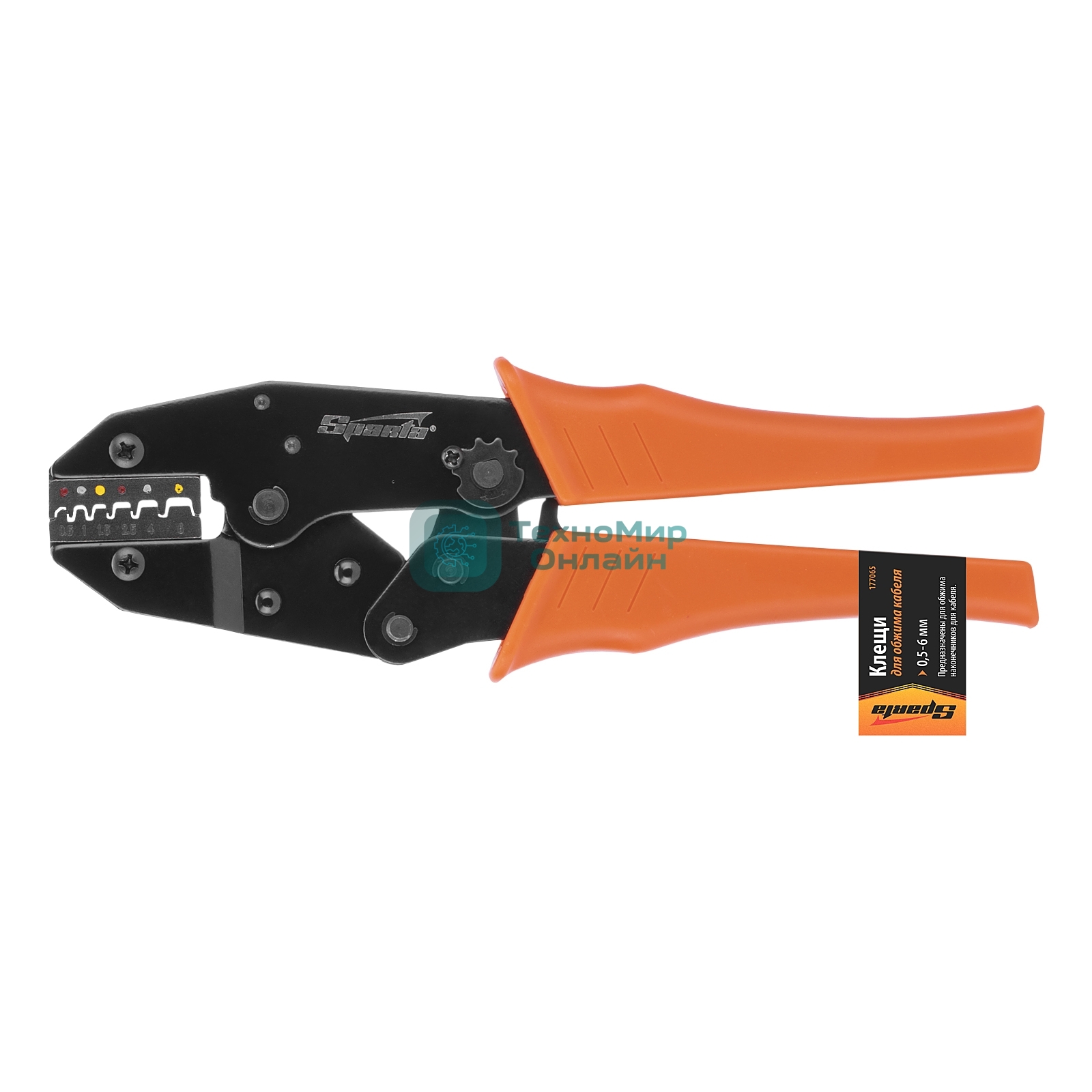 Клещи Sparta 0.5–6мм для обжима электрокабеля