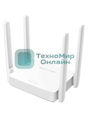 Роутер Mercusys MR20 AC750 Dual-Band Wi-Fi RouterSPEED: 300 Mbps at 2.4 GHz + 433 Mbps at 5 GHzSPEC: 2× Fixed External Antennas, 2× 10/100 Mbps LAN Ports, 1× 10/100 Mbps WAN PortFEATURE: Router/Access Point Mode Mode, WPS/Reset Button, IPTV, IPv6, Parental Controls