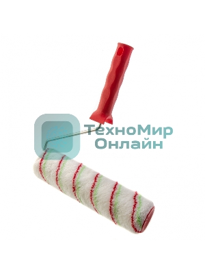 Валик Сибртех Эмали, 250 мм, ворс 12 мм, D 48 мм, D ручки 6 мм, полиамид, полиакрил