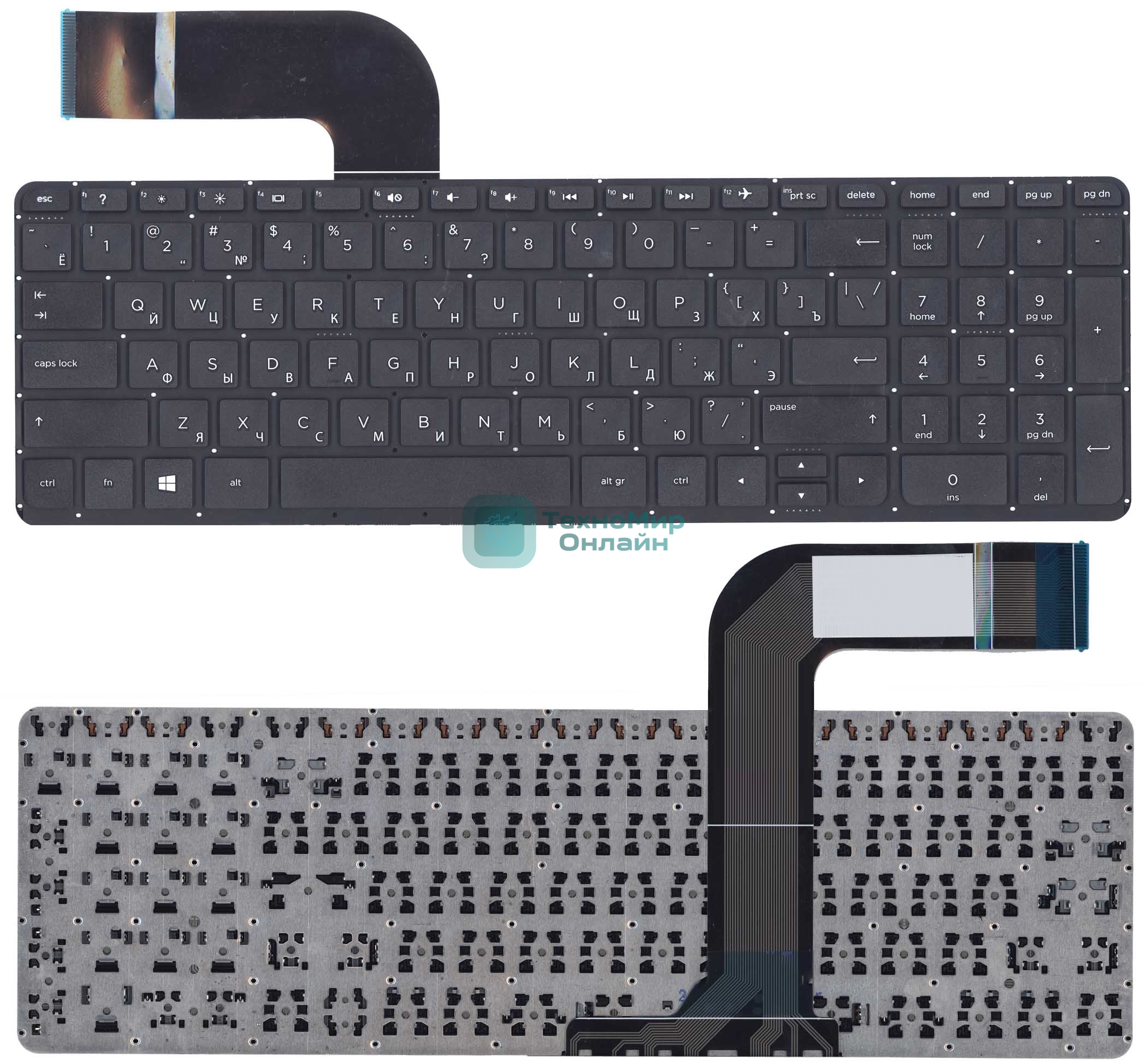 Клавиатура для ноутбука HP Pavilion 15-P 17-F черная
