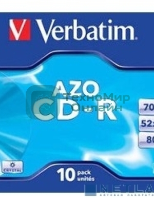 Диск CD-R Verbatim 700Mb 52x Jewel case (10шт) (43327)