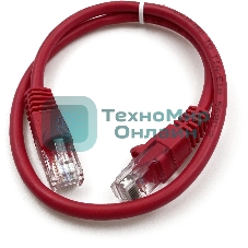 Патч-корд Buro UTP 4 пары cat.5e CCA molded 0.25м красный RJ-45 (m)-RJ-45 (m) (упак.:1шт)