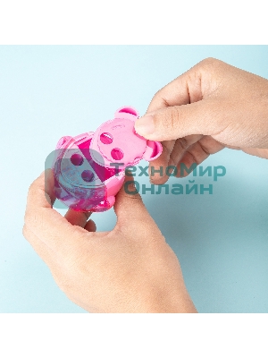 Точилка для карандашей ручная Deli Пингвин E0563, 2 отверстия, пластик, ассорти блистер