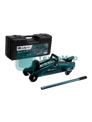 Домкрат гидравлический подкатной Сибртех 2т, 127-330 мм, в пластиковом кейсе