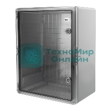 Корпус пластиковый ЩМПп Rexant с прозрачной дверцей и монтажной панелью 500х400х240мм, АБС, УХЛ1, IP65