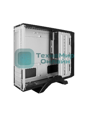 Компьютерный корпус MiniITX ExeGate MI-208 Black, miniITX/mATX, M400, 80мм, 2хUSB, Audio