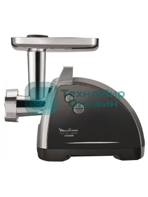 Мясорубка электрическая Moulinex ME688832 черный, 2200 Вт, 4.5 кг/мин, реверс, насадки - 6