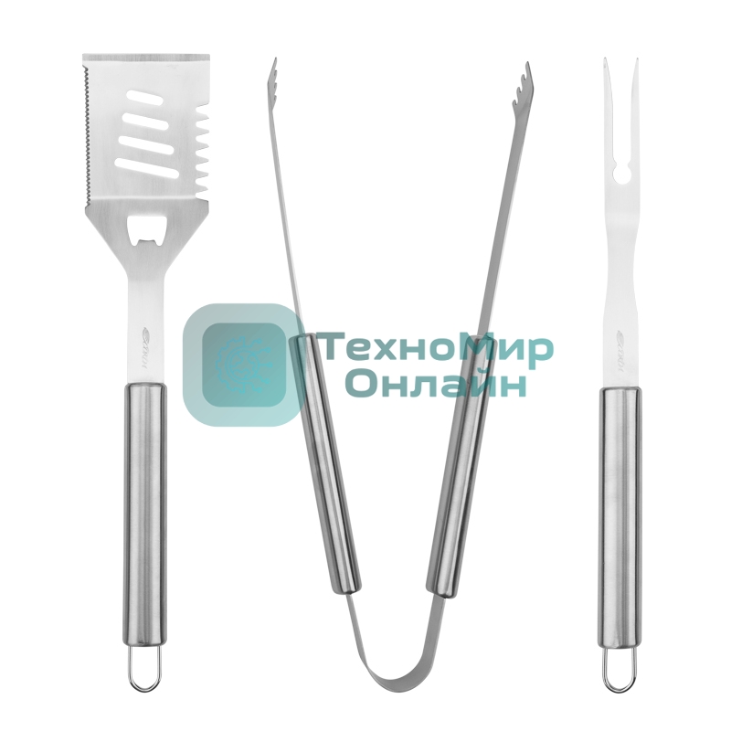 Набор щипцы, вилка и лопатка для гриля Сокол Стандарт
