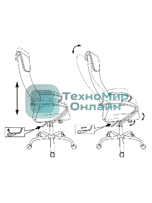 Кресло Бюрократ CH-607SL TW-01 Neo Black черный, сетка, подголовник