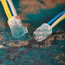 Экспресс-клемма Rexant СМК 2273-2x3R проходная разъемная 3 полюса 3х2-проводная 0,5-2,5 мм² (50 шт/уп)