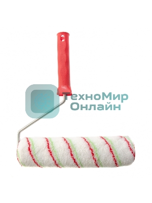 Валик Сибртех Эмали, 250 мм, ворс 12 мм, D 48 мм, D ручки 6 мм, полиамид, полиакрил