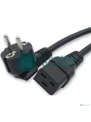 Кабель питания Filum ПВС-АП 3x1.5 CEE 7/7(Schuko) угловая - C19, 220/250В, 16А, чёрный, 3м