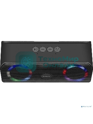 Акустическая система Defender LIGHT/BT/FM/USB/TF/AUX Q1 черный 10 Вт