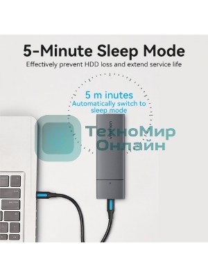 Корпус для SSD Vention USB 3.1 Gen 2-C M.2 NVMe Серый