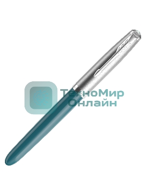 Ручка перьевая Parker 51 Core (CW2123506) Teal Blue CT, F, сталь нержавеющая, подарочная коробка
