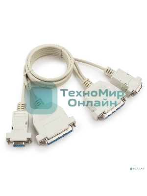 Кабель 0-модемный Cablexpert CC-140-6-N универсальный, 25F+9F/25F+9F, 1.8м, пакет