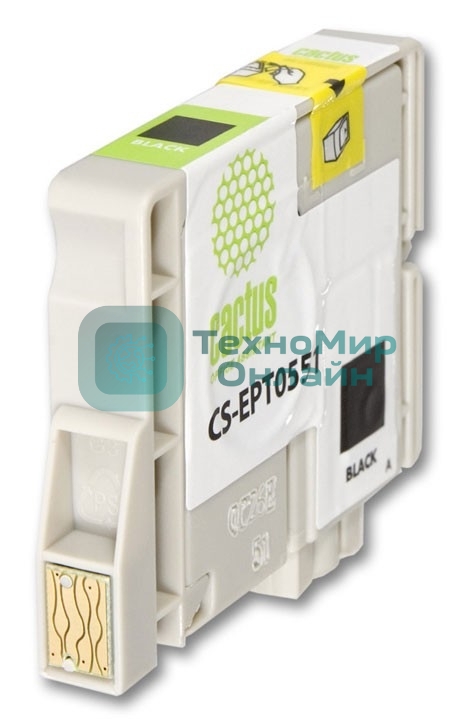 Картридж струйный Cactus CS-EPT0551 черный (10 мл) для Epson Stylus RX520/Stylus Photo R240