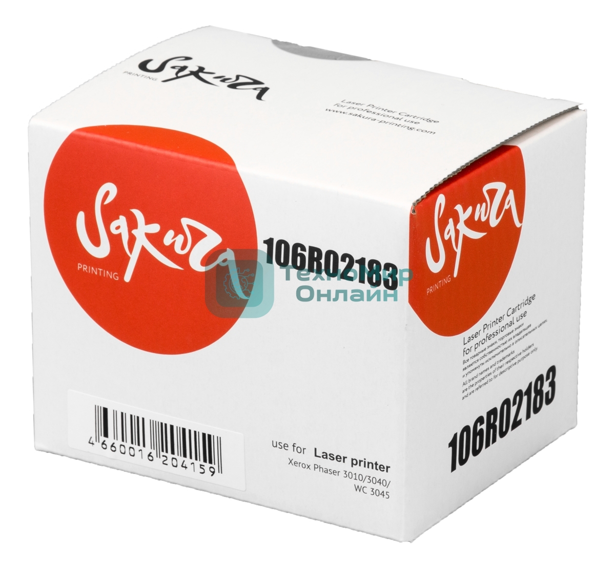 Картридж лазерный Sakura 106R02183 для Xerox Phaser 3010/3040/WC 3045, черный, 2300 к.