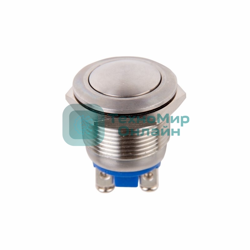 Кнопка антивандальная Rexant Ø19 Б/Фикс (2с винт) (ON)-OFF сфера