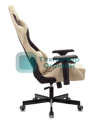 Кресло игровое Бюрократ VIKING 7 KNIGHT BR FABRIC коричневый текстиль/эко.кожа крестовина металл/пластик