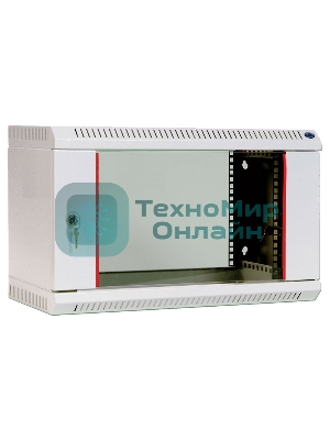 Шкаф телекоммуникационный настенный разборный 6U (600 x 650) дверь стекло
