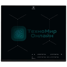 Индукционная варочная панель Electrolux индукционная, 60 см, распознавание наличия посуды, черный