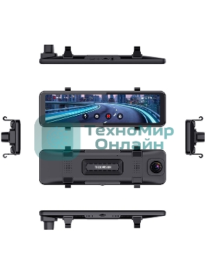 Видеорегистратор TrendVision CarPlay Mirror черный 2Mpix 2160x3840 2160p 150гр. MSTAR 8826