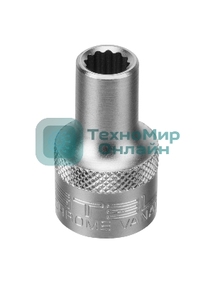 Головка торцевая, 8 мм, 12-гранная, CrV, под квадрат 1/2