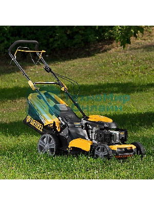 Газонокосилка бензиновая GLD-520SP, 196 куб.см., шир. 52 см,привод,7 уров.,травосб. 60 л Denzel
