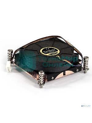 Кулер для процессора ExeGate ESNK-0049.PWM.1U.115x.Cu бронзовый, 75 мм, медь, 5000 об/мин, 54 дБ, 4 pin, 115 Вт, 30 мм