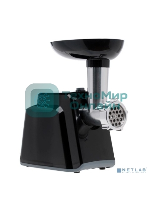 Мясорубка электрическая Moulinex ME105830 черный, 1400 Вт, 1.7 кг/мин, реверс, защита от перегрузки, насадки - 3