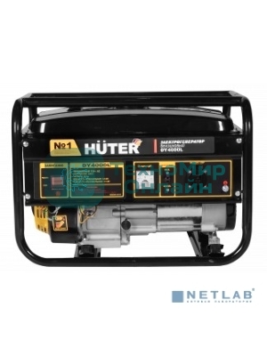 Электрогенератор бензиновый Huter DY4000L, 3.3 кВт, 68 дБ, 40.3 кг
