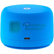 Умная колонка Яндекс Станция Лайт 2 LED, 6Вт, с экраном, 1 динамик, часы, Алиса, BT5.0, Wi-Fi, синий