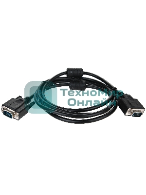 Кабель для монитора VGA (M) -) VGA (M), 1,5 м, TV-COM (QCG341AD-1.8M), ферритовые кольца