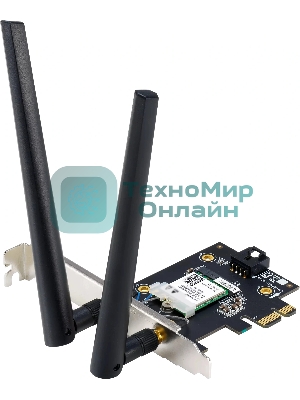 Сетевой адаптер Wi-Fi + Bluetooth Asus PCE-BE6500 BE6500 PCI Express 2ант.