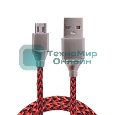 Кабель USB ACD-Titan MicroUSB - USB-A Нейлон, 1м, красно-черный