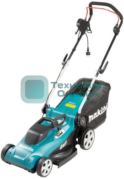 Газонокосилка Makita ELM3720 1400Вт,37см,3уровн,20\55мм,40л,10.2кг,кор,пластик,2Cut,инд заполнения